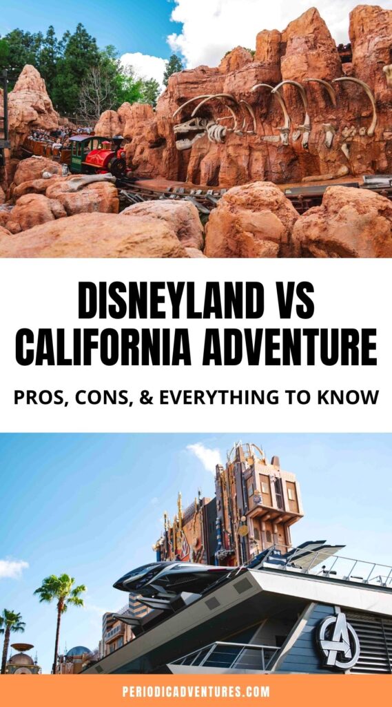 In this guide to Disneyland vs California Adventure, learn the pros, cons, and everything in between including rides, lands, food, crowds, wait times, and more!